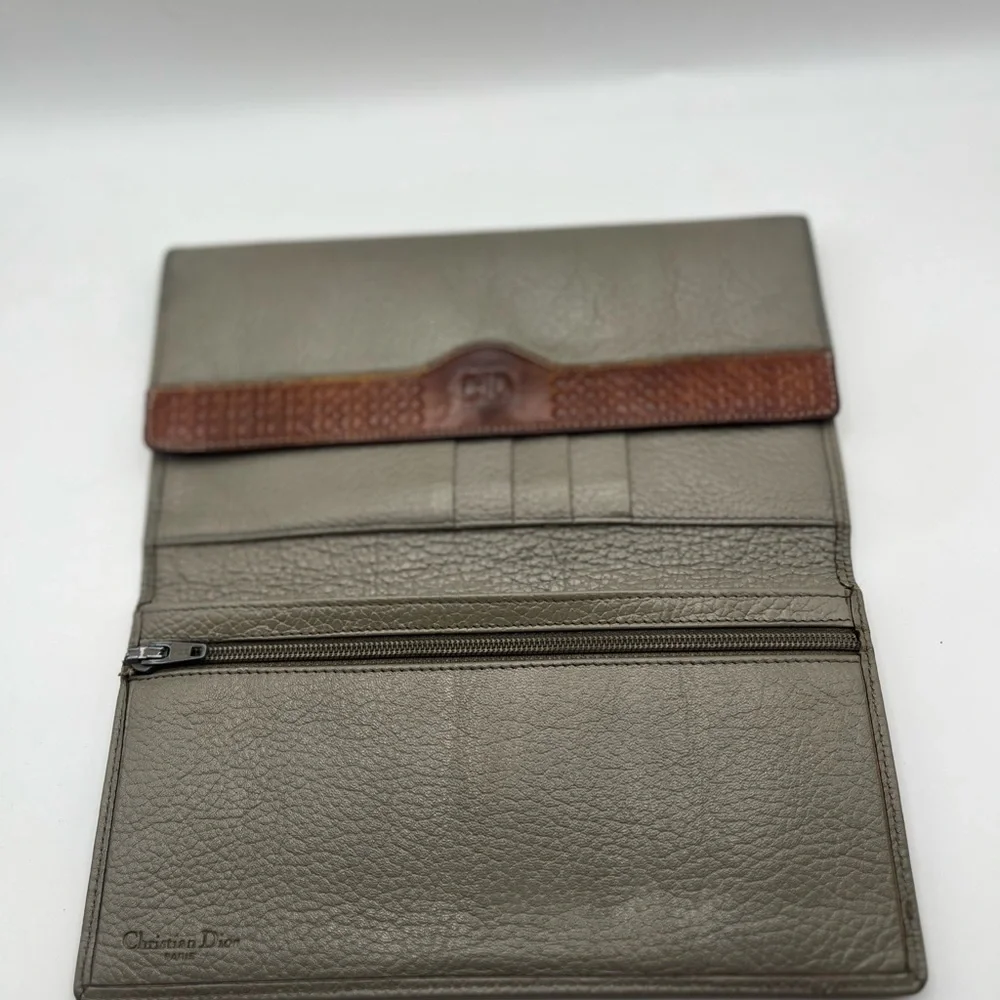 Christian Dior Two-Tone Clutch with Micro-CD Detail w/ COA